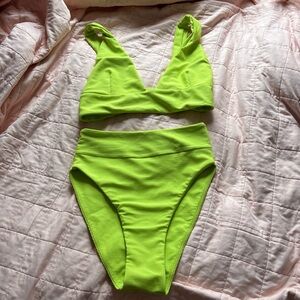Benoa Swim Neon Green Bikini Set